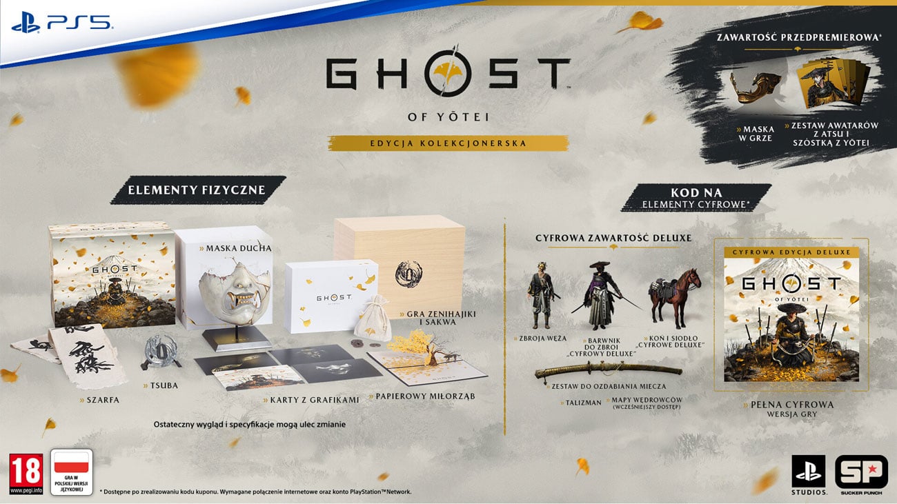 Zawartość Edycji Kolekcjonerskiej gry Ghost of Yōtei