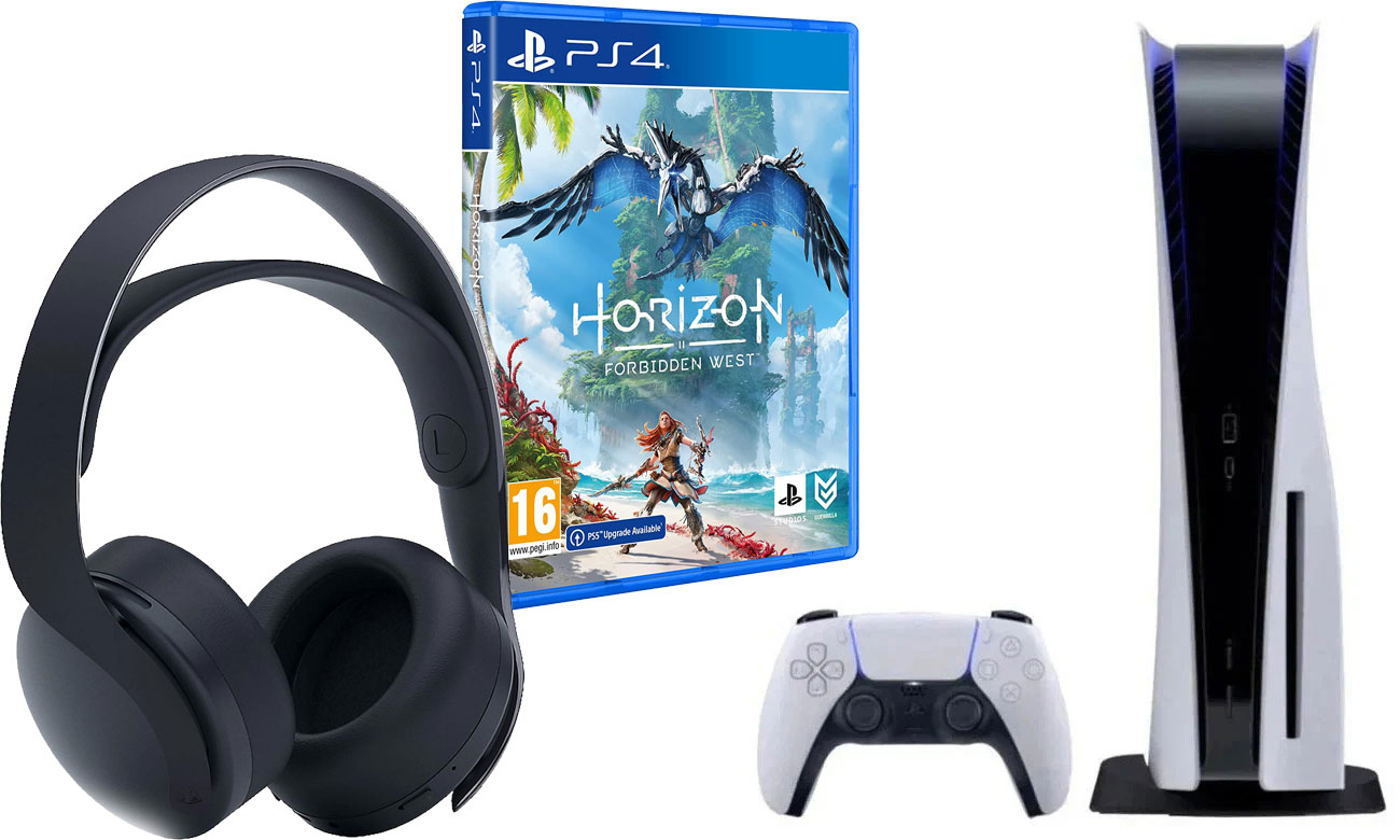Zestaw PlayStation 5 + Horizon Forbidden West + Pulse 3D Wireless Headset