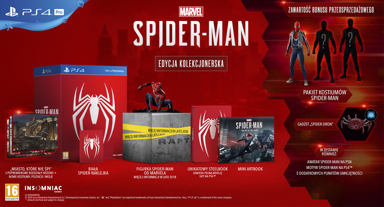 Sony Spider-Man Collectors - Gry na PlayStation 4 - Sklep internetowy 