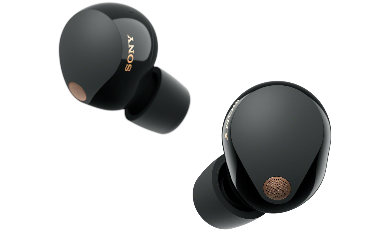 Бездротові навушники Sony WF-1000XM5 Black - вигляд лівого та правого навушників