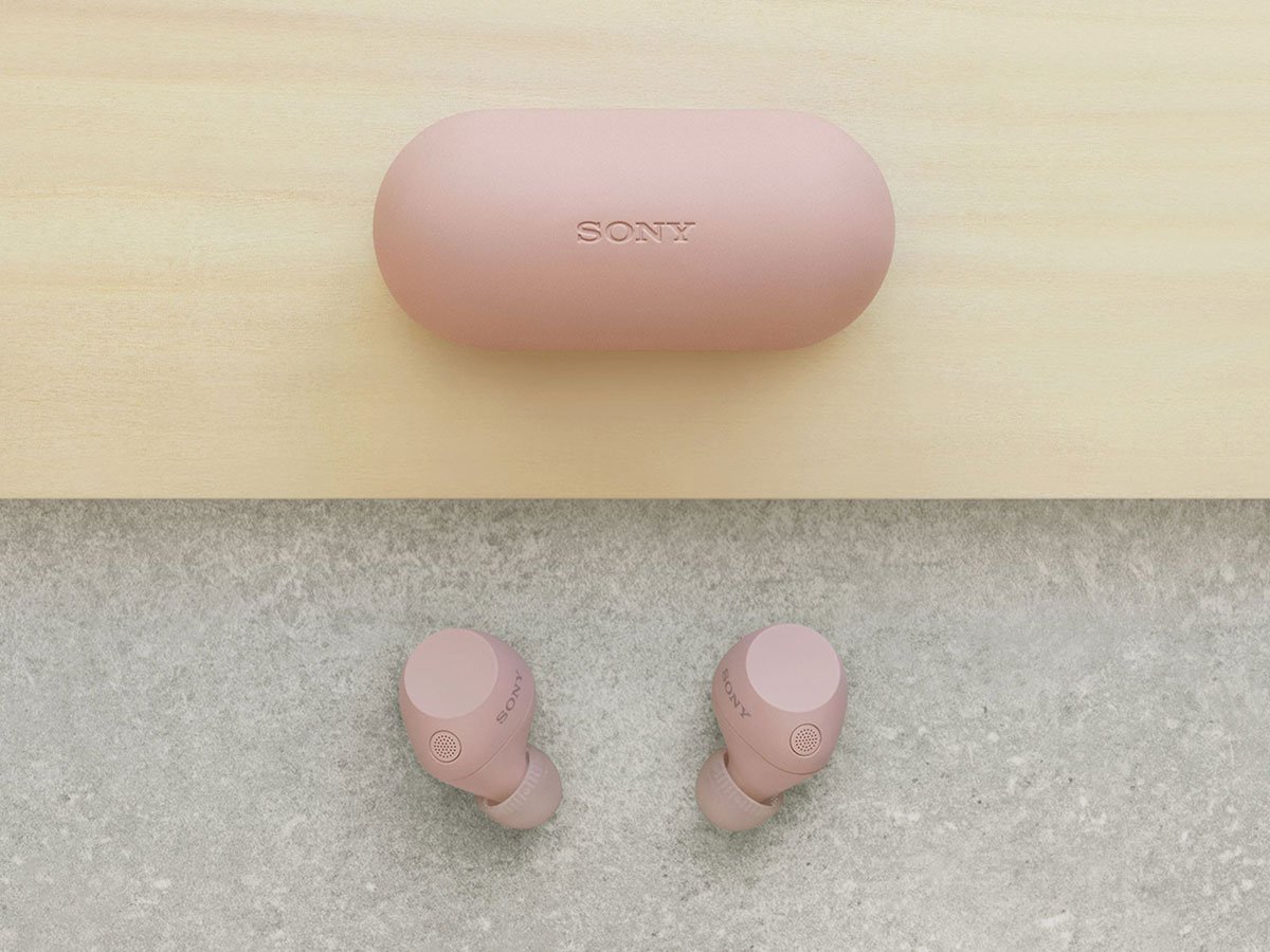 Słuchawki bezprzewodowe Sony WF-C710N ANC Różowe - Grafika lifestyle