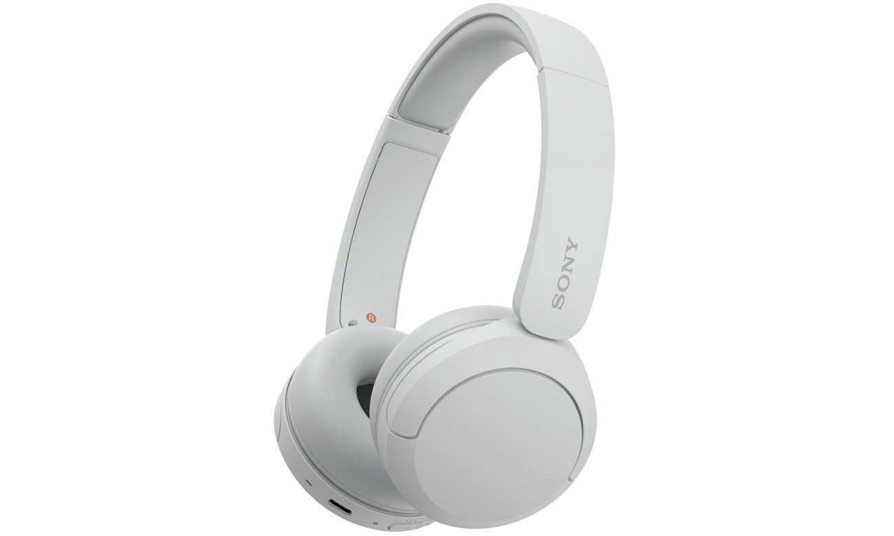 Накладні бездротові навушники Sony WH-CH520, білі – кутовий вигляд спереду
