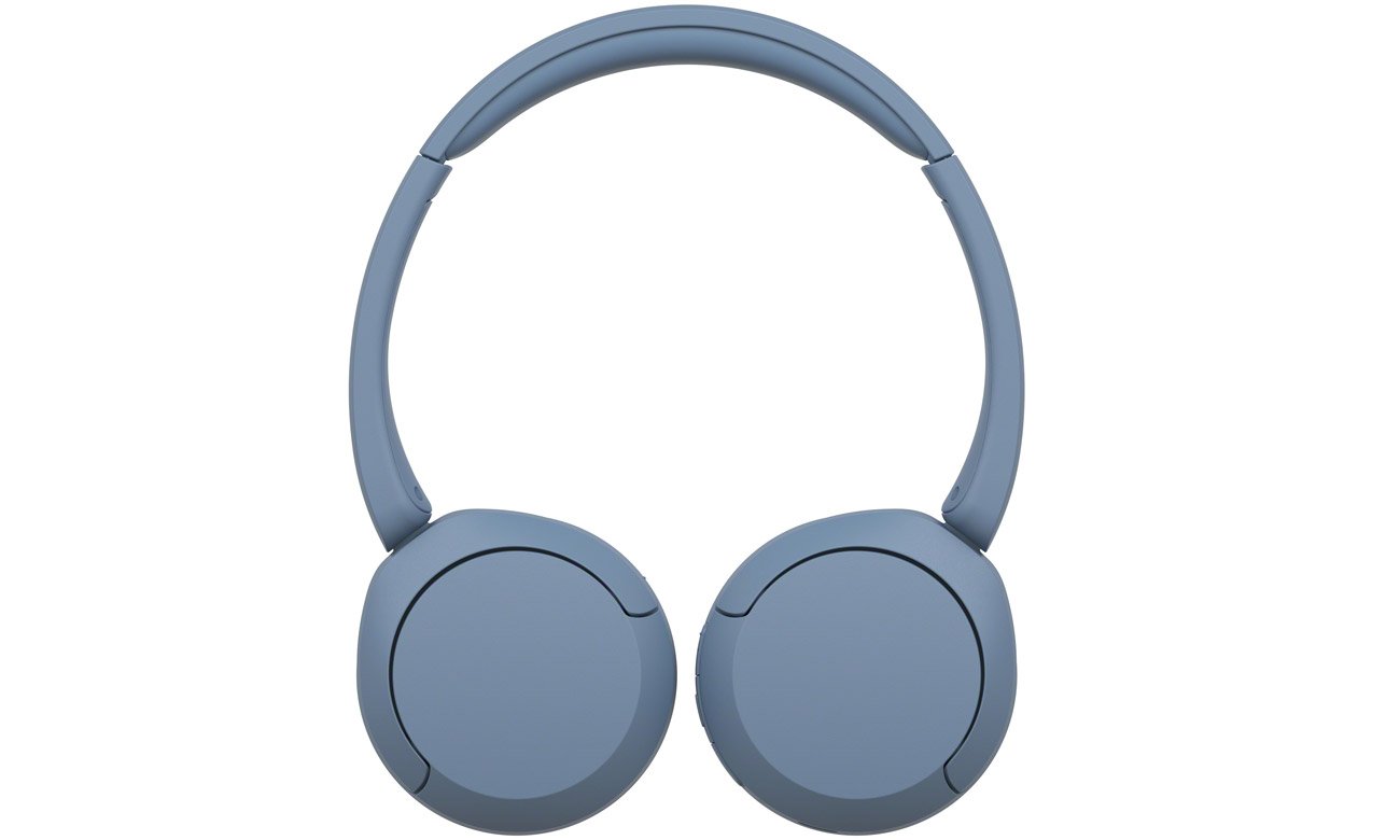 Накладні бездротові навушники Sony WH-CH520 сині – вид спереду зі складеними амбушюрами