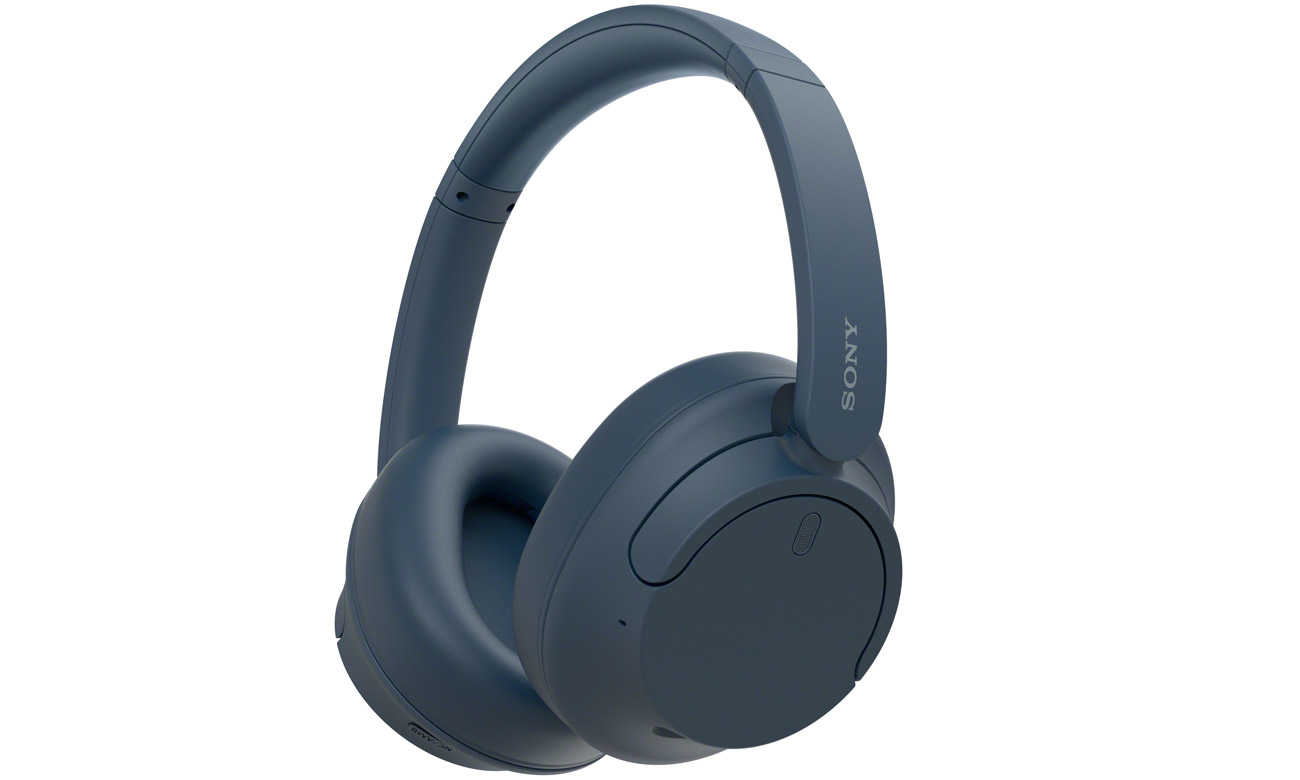 Накладні бездротові навушники Sony WH-CH720N, блакитні – кутовий вигляд спереду