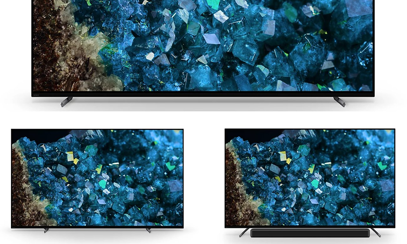 Sony XR-83A80L podstawa na trzy sposoby