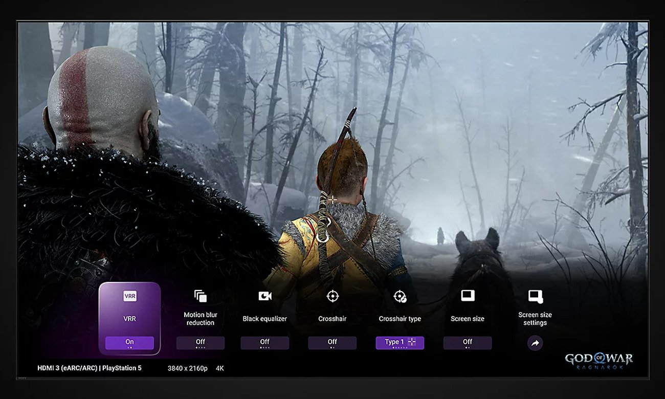 Sony XR-55A95L menu gier