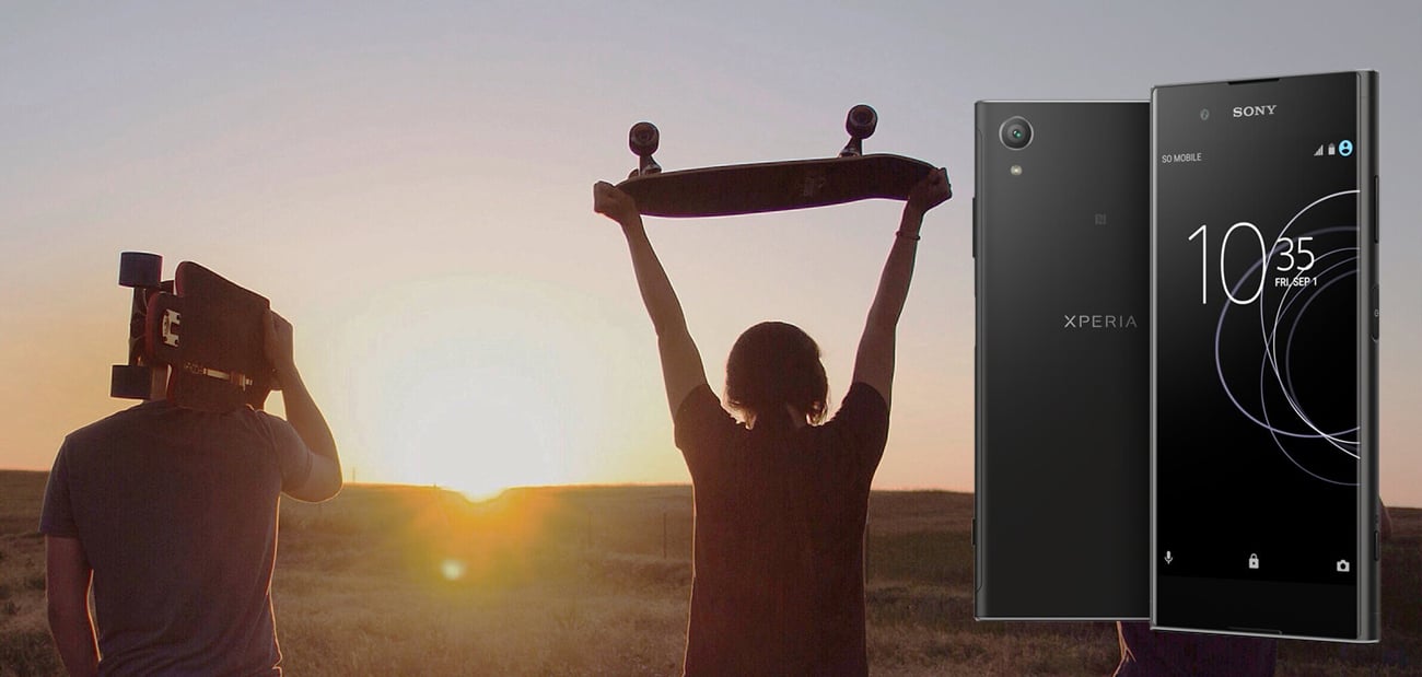 Czarna Sony Xperia XA1 Plus bateria tryb STAMINA