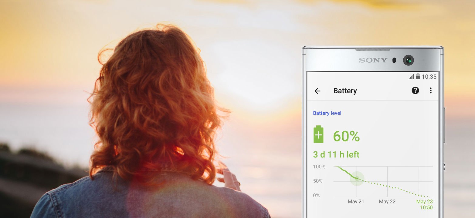 Sony Xperia XA2 bateria 3300 mAh tryb stamina