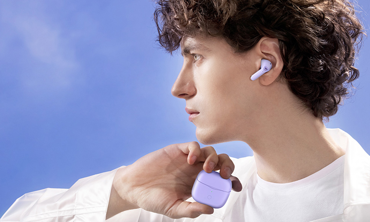 Słuchawki bezprzewodowe Soundpeats Air3 Purple - Prowadź niezakłócone rozmowy