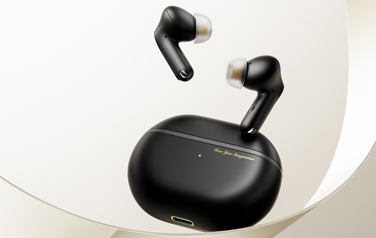 Słuchawki bezprzewodowe Soundpeats Capsule3 PRO + Czarne - Grafika lifestyle