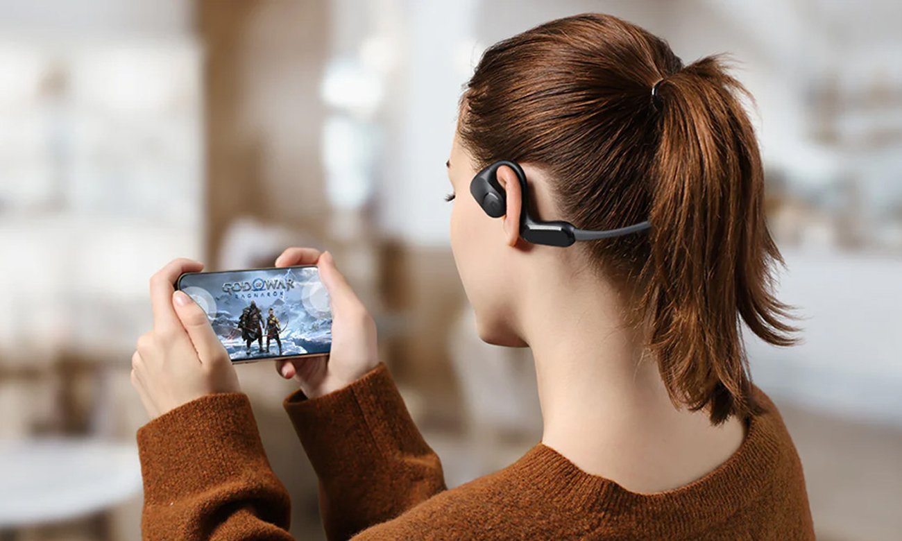 Słuchawki bezprzewodowe Soundpeats RunFree Lite Czarne - Grafika lifestyle