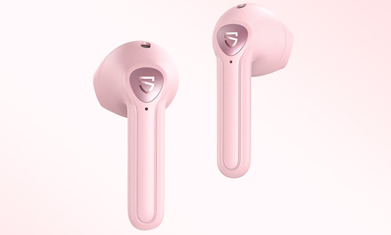 Słuchawki bezprzewodowe Soundpeats TrueAir 2 Pink - Widok lewej i prawej słuchawki