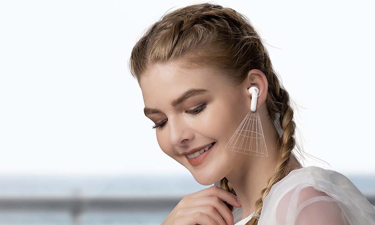 Słuchawki bezprzewodowe Soundpeats TrueAir 2 White - Płynna komunikacja