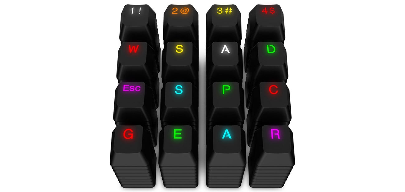 SPC Gear KC104 Black DBL Shot PBT