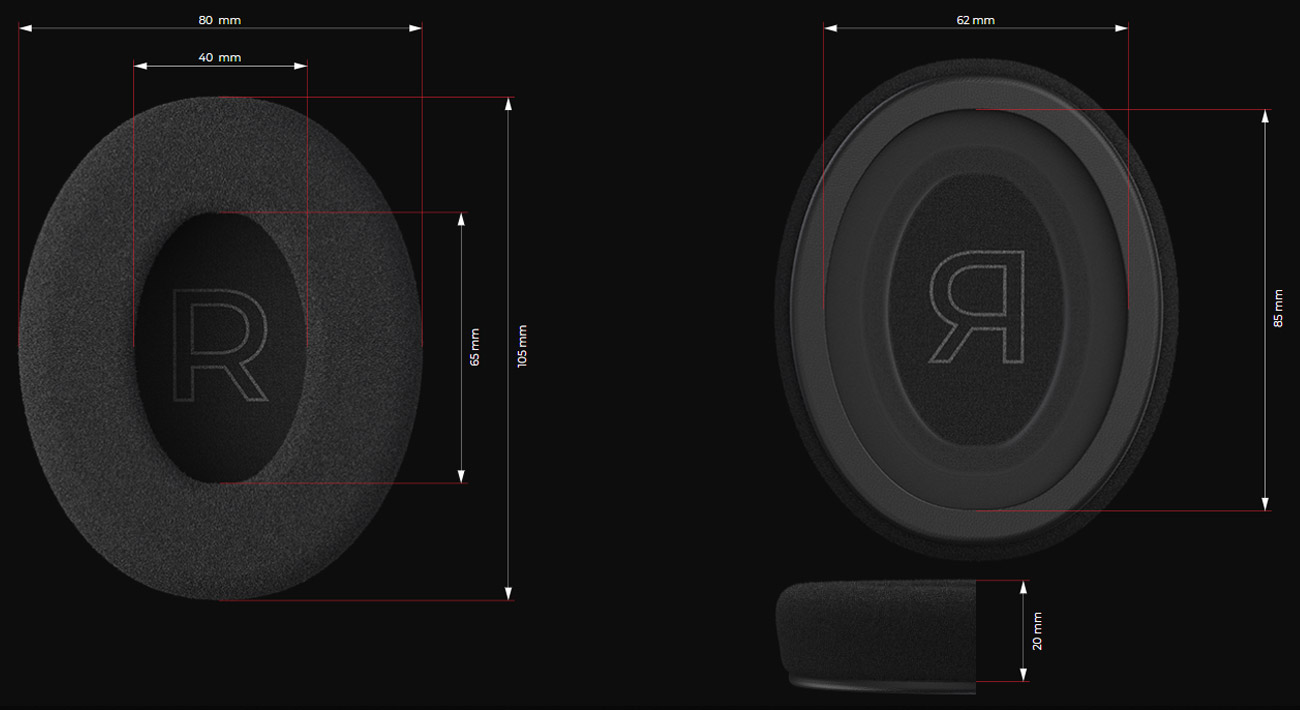 Gąbki do słuchawek SPC Gear Memory Foam Earpads Hybrid Velour/PU