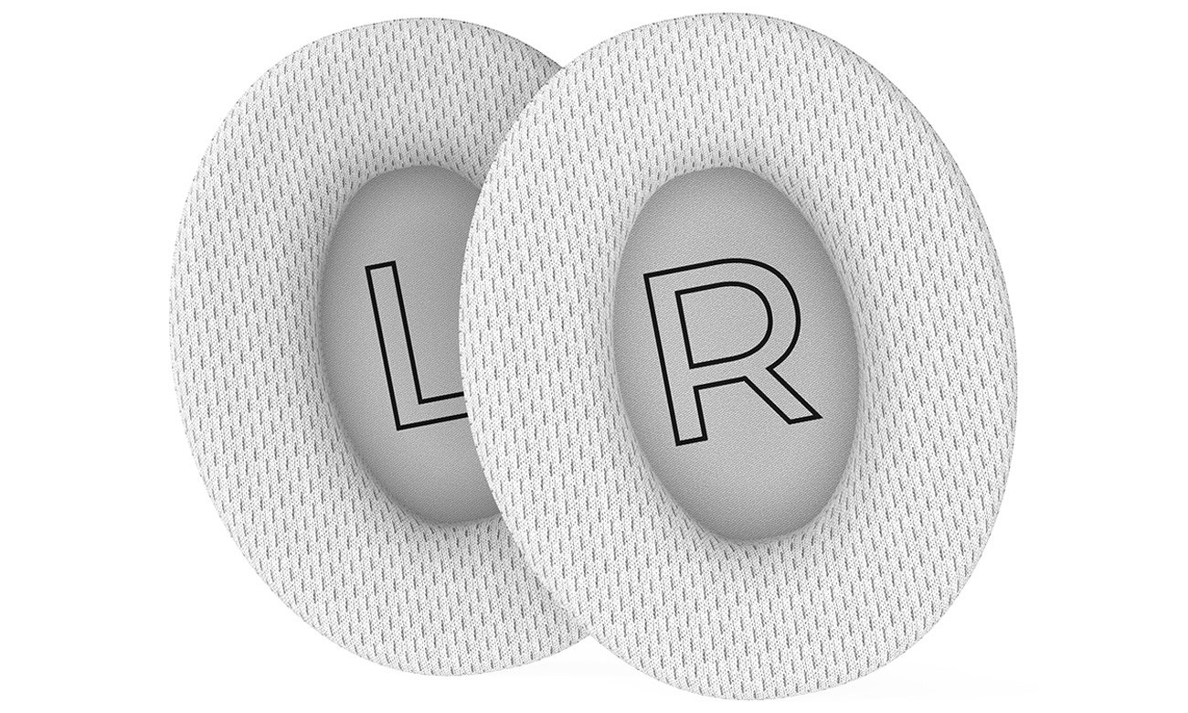 Gąbki do słuchawek SPC Gear Memory Foam Earpads Breathable Fabric Onyx White - Widok od wewnątrz