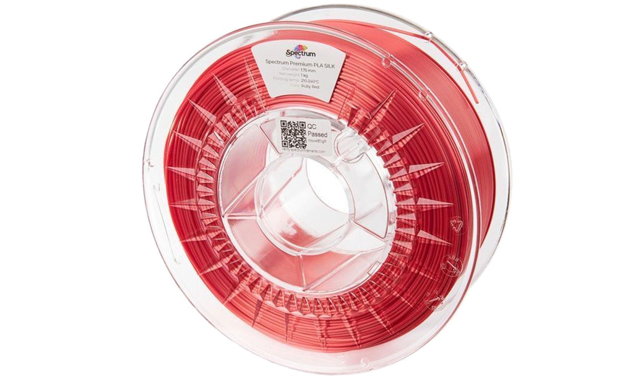 Filament do drukarki 3D Spectrum PLA SILK Ruby Red 1kg