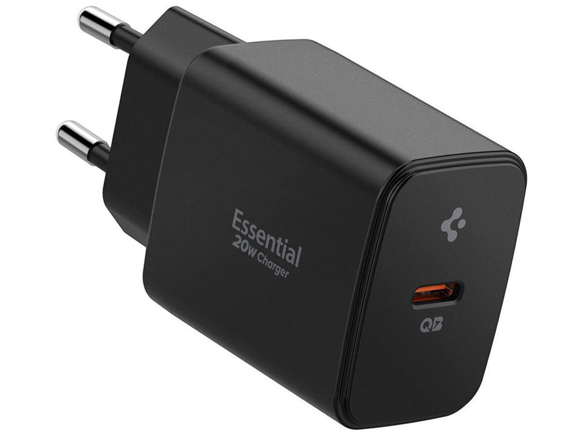 Spigen Ładowarka samochodowa Essential 20W Czarna