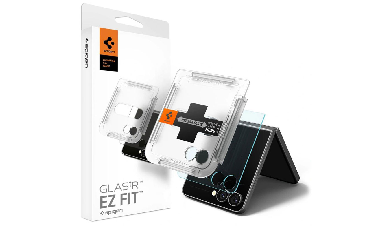 Spigen Szkło hartowane Glas.TR ”EZ FIT” HD Galaxy F Flip 7 clear