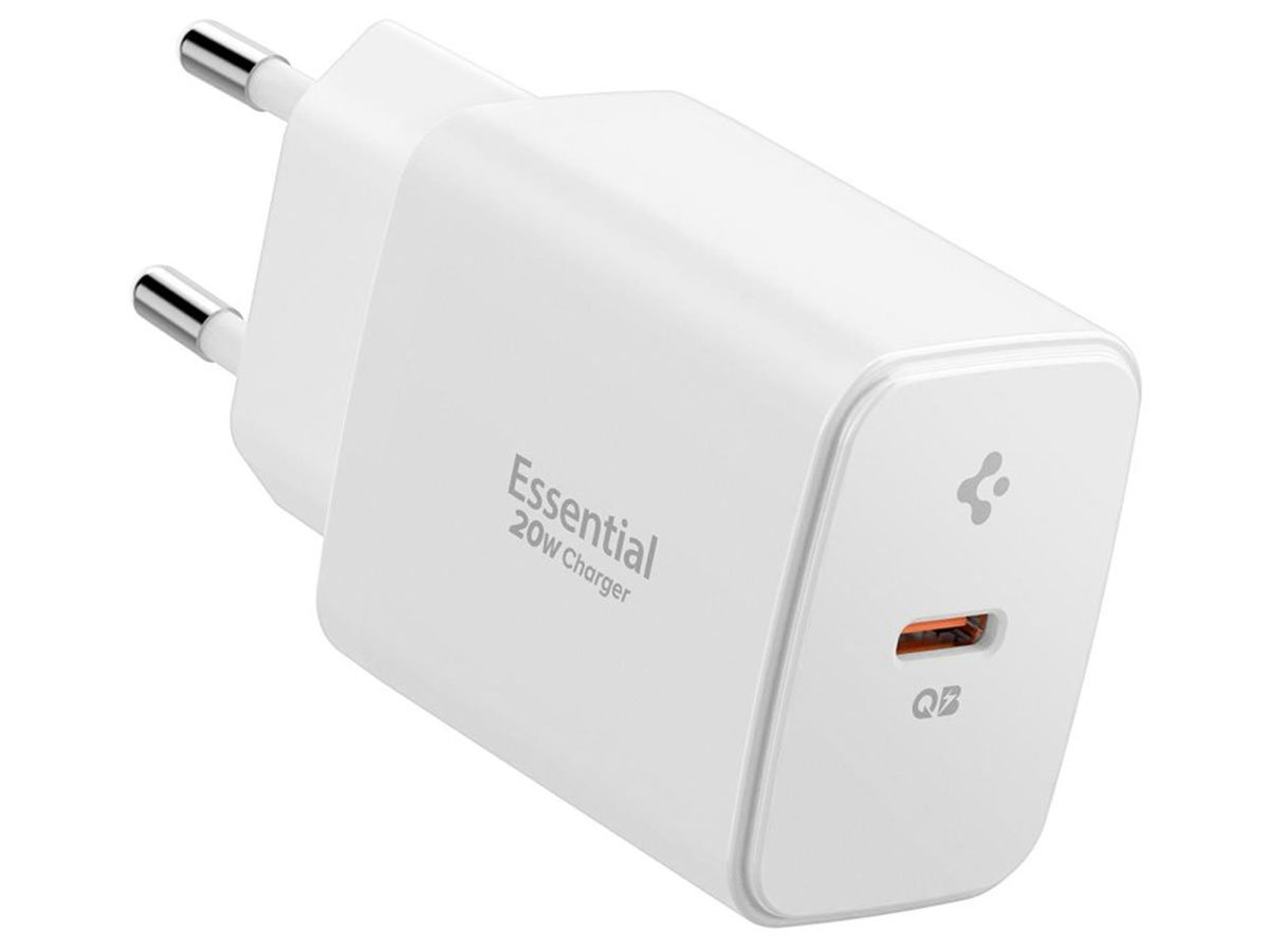 Spigen Ładowarka samochodowa Essential 20W Biała