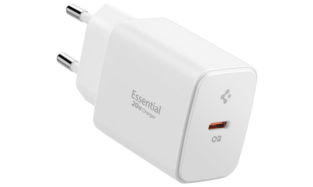 Spigen Ładowarka samochodowa Essential 20W Biała