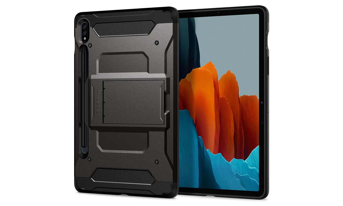 Etui na tablet Spigen Tough Armor Pro do Galaxy Tab S7 Gunmetal ACS01605