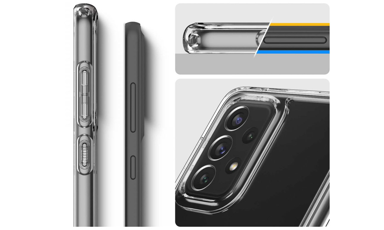 wszystkie boki etui Spigen Ultra Hybrid Clear do Samsung Galaxy A53