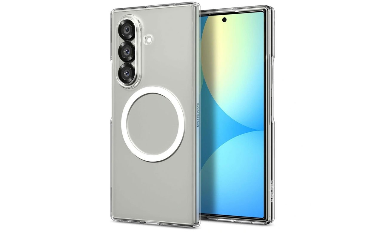 Spigen Airskin Mag MagSafe Galaxy Z Fold 7 crystal clear/white