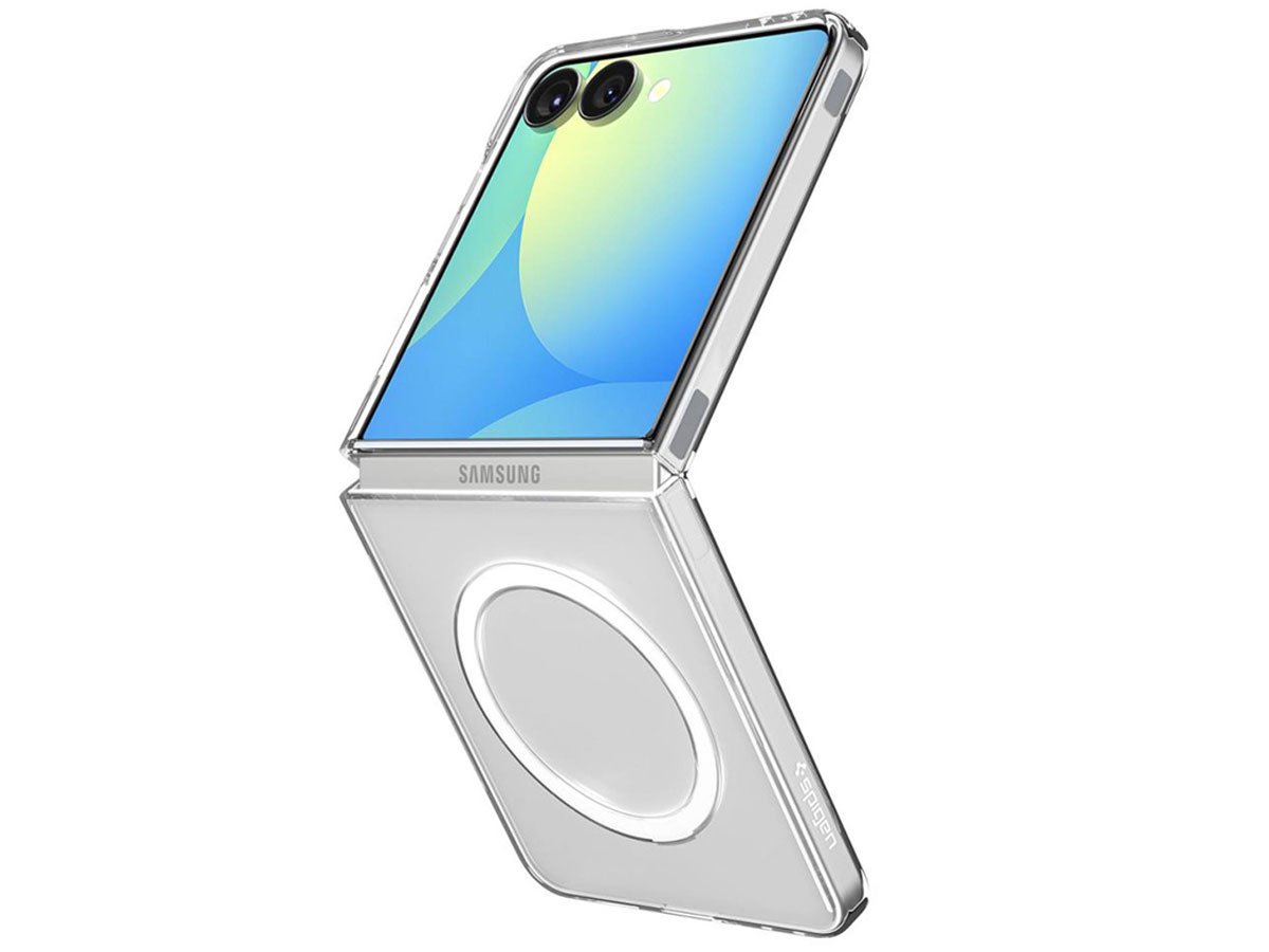 Spigen Airskin Mag MagSafe Galaxy Z Flip 7 crystal clear/white