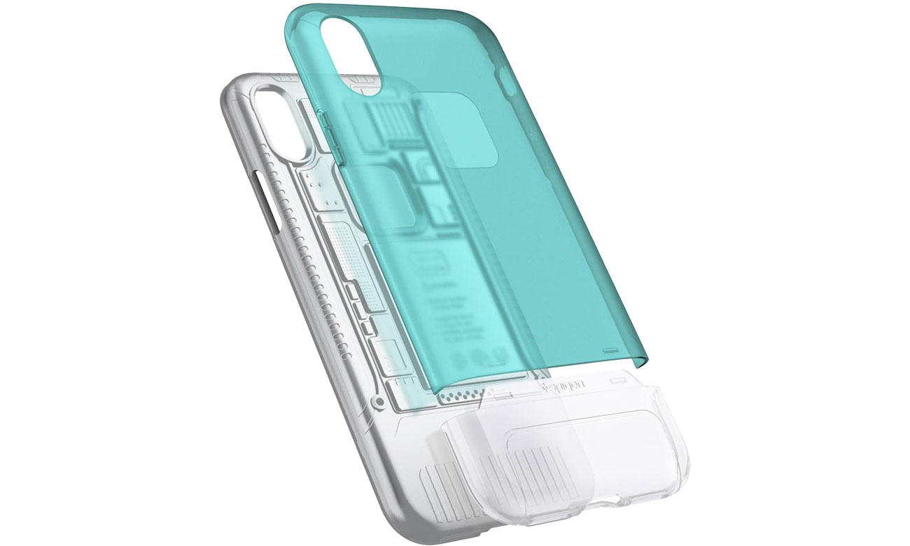 Spigen Classic C1 Case Bondi Blue do iPhone X Ochrona TPU Poliwęglan