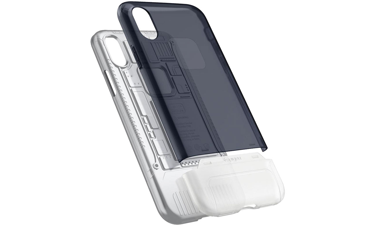 Spigen Classic C1 Case Graphite do iPhone X Ochrona TPU Poliwęglan