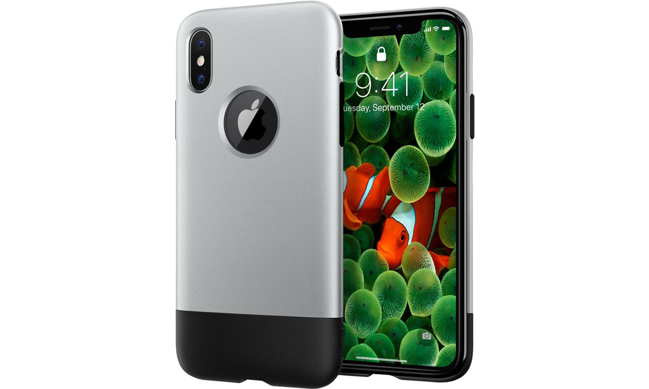 Etui Spigen Classic One Case do iPhone X Aluminium Gray 057CS23345