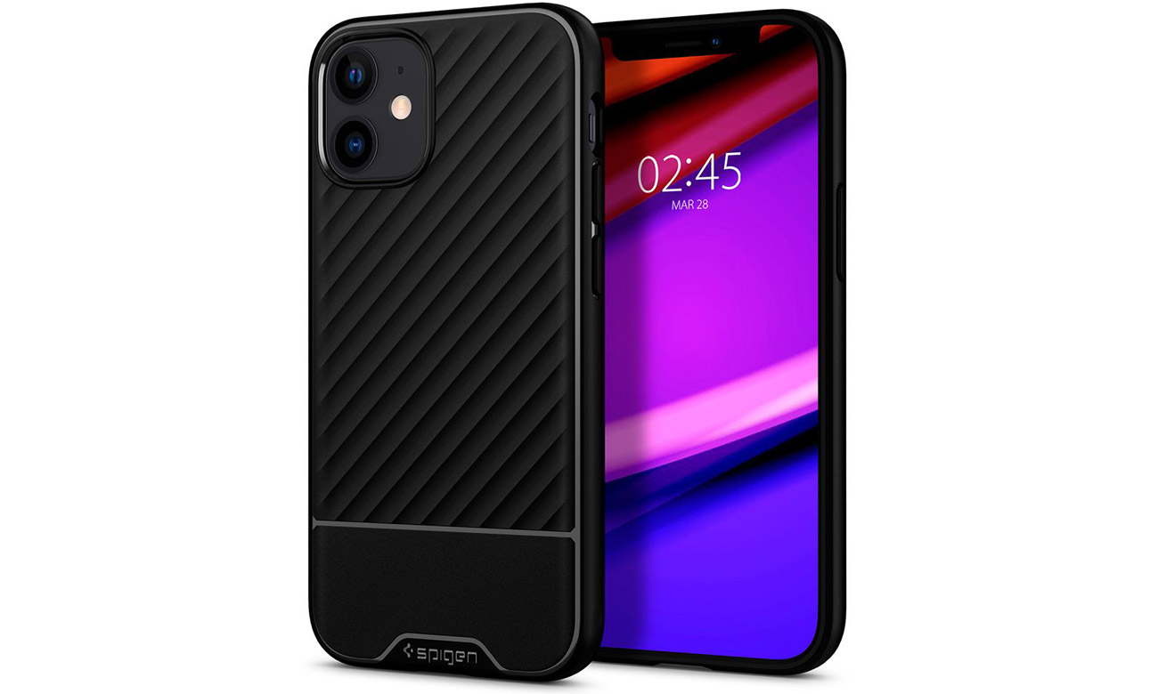 Etui Spigen Core Armor Black do iPhone 12 Mini