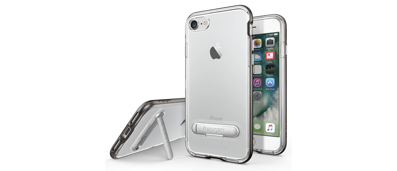 Etui Spigen Crystal Hybrid do iPhone 7 Gunmetal