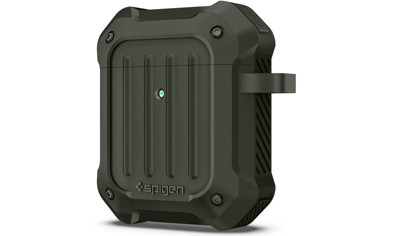 Etui Spigen Tough Armor na słuchawki Apple AirPods Wojskowa Zieleń