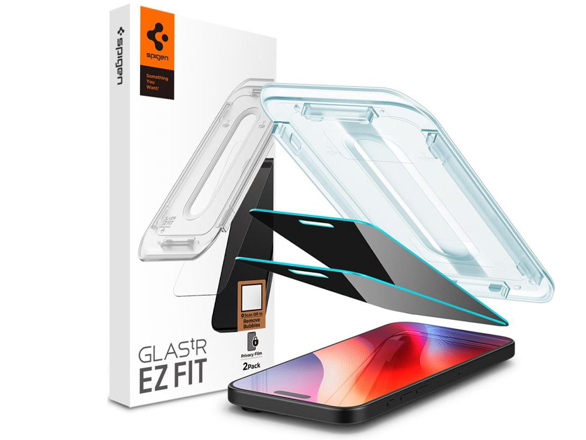 Spigen Privacy Glas.TR 'Ez.Fit' 2-Pack für iPhone 16 Pro Max