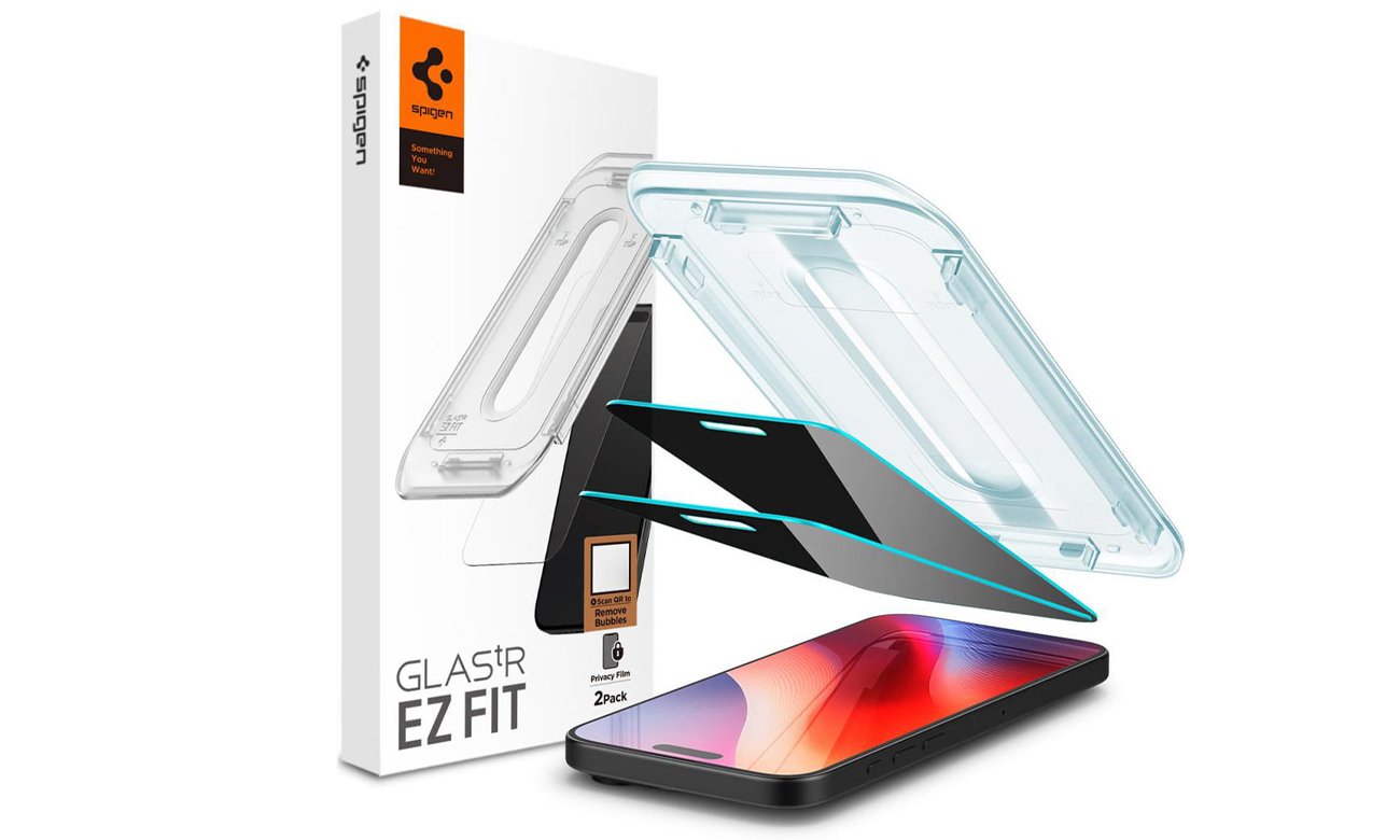 Spigen Privacy Glas.TR 'Ez.Fit' 2-Pack für iPhone 16 Pro Max