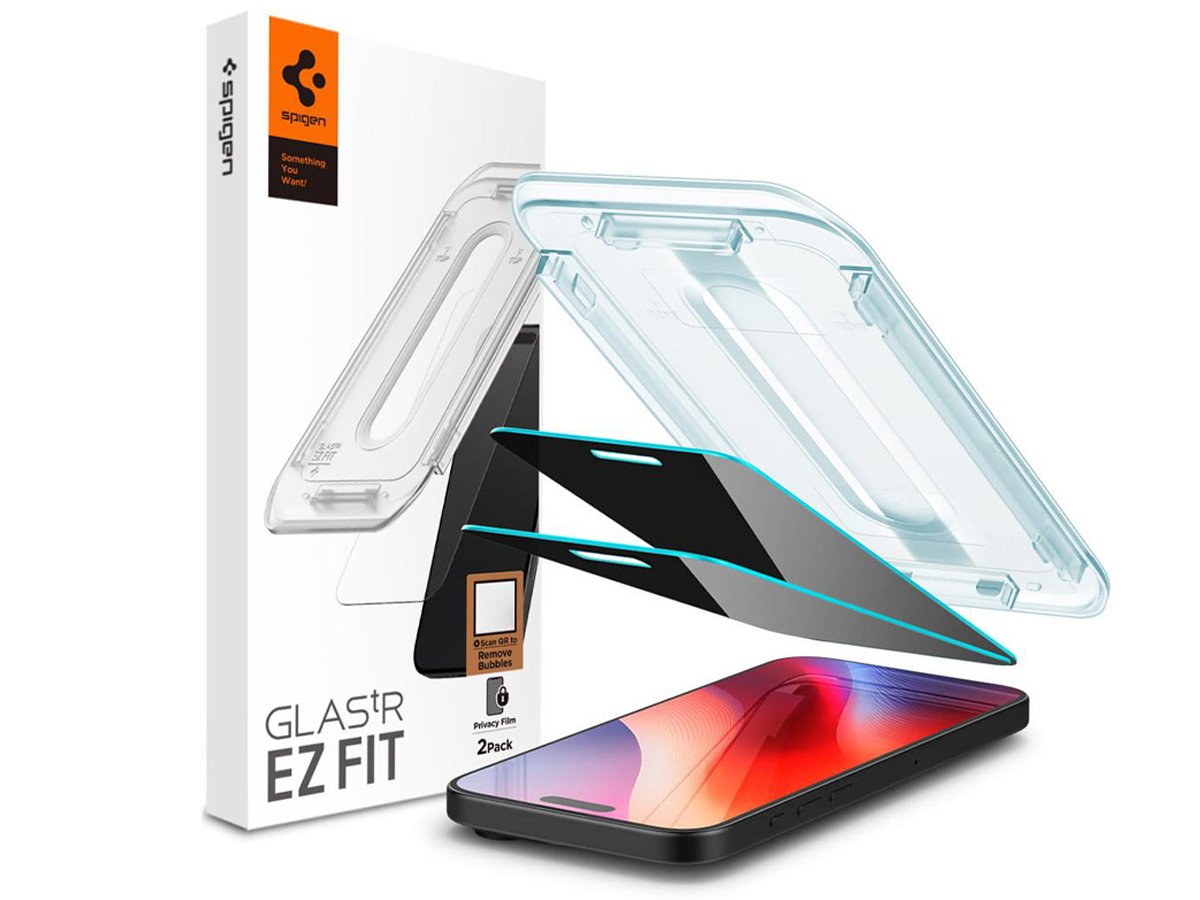 Spigen Privacy Glas.TR 'Ez.Fit' 2-Pack für iPhone 16 Pro Max