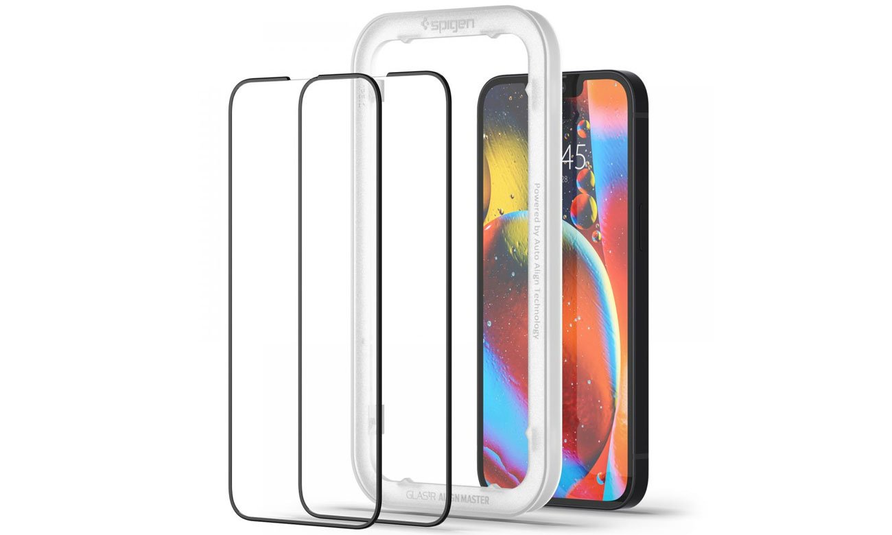 Szkło hartowane Spigen Glass FC AlignMaster 2-pack do iPhone 13/13 Pro