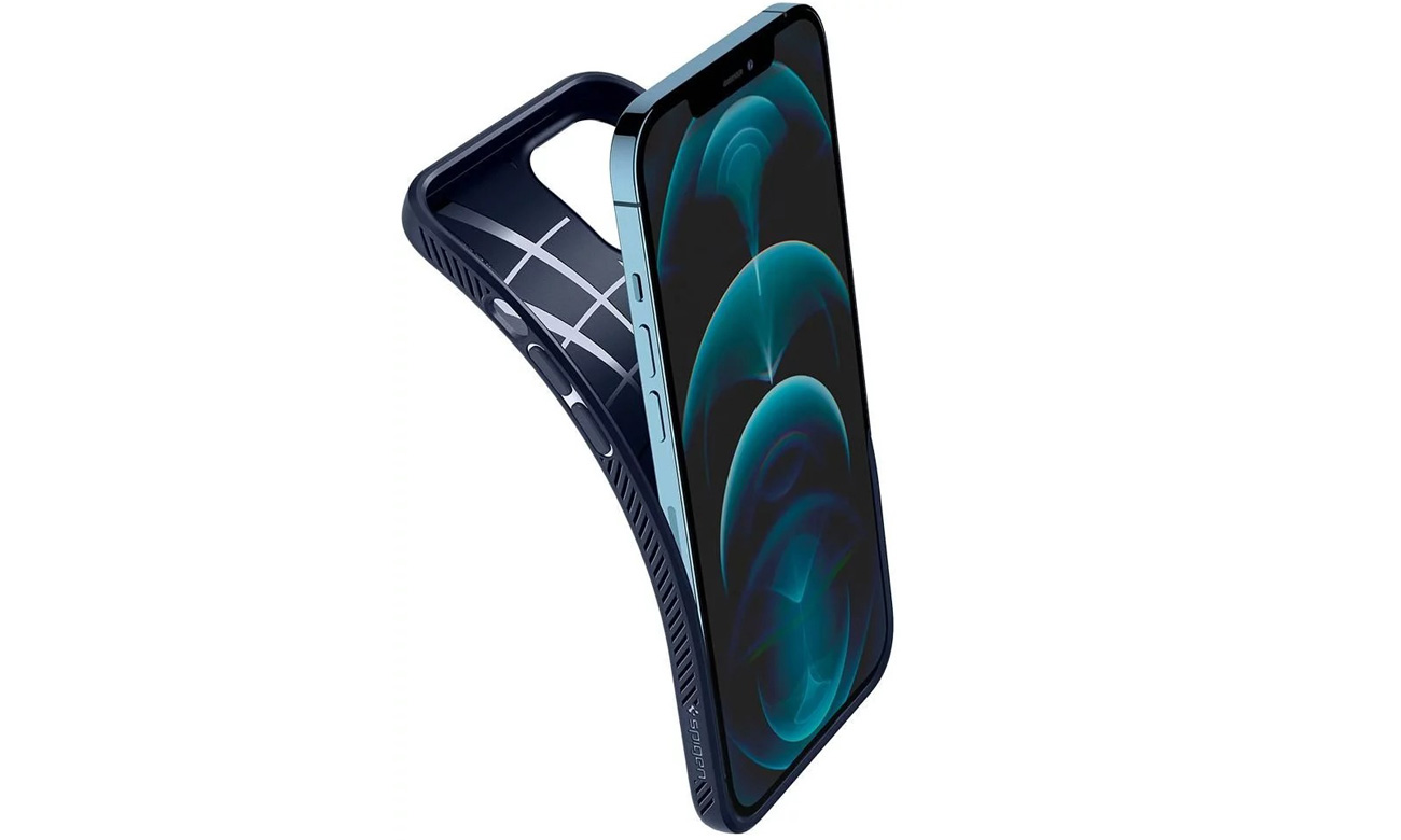 Etui Spigen Liquid Air do iPhone 12 Pro Max Navy blue