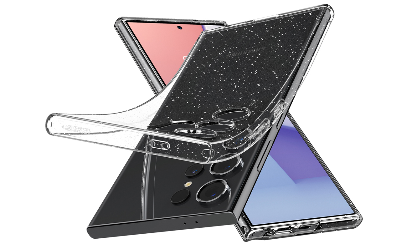 Etui Spigen Liquid Crystal do Samsung Galaxy S24 Ultra Glitter Clear - Ochrona przed zarysowaniami