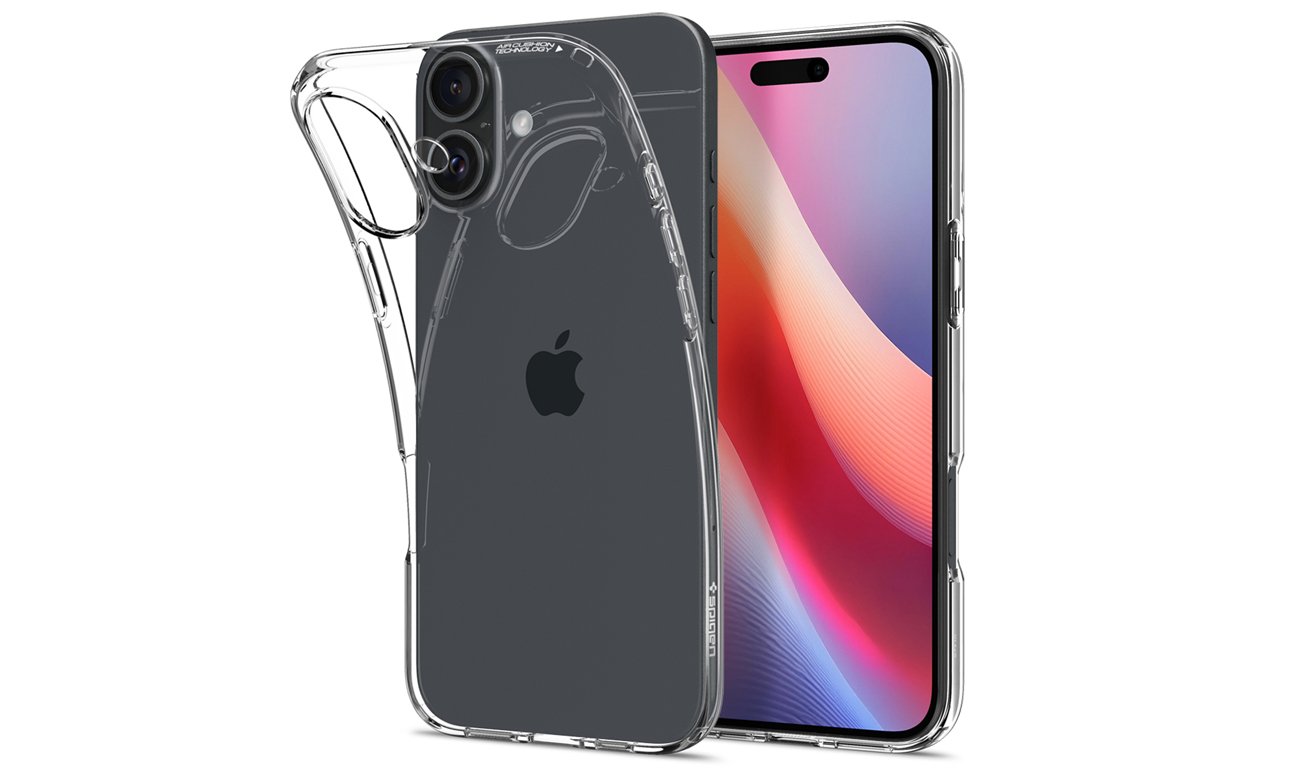 Spigen Liquid Crystal do iPhone 16 Plus Crystal Clear - Widok ogólny