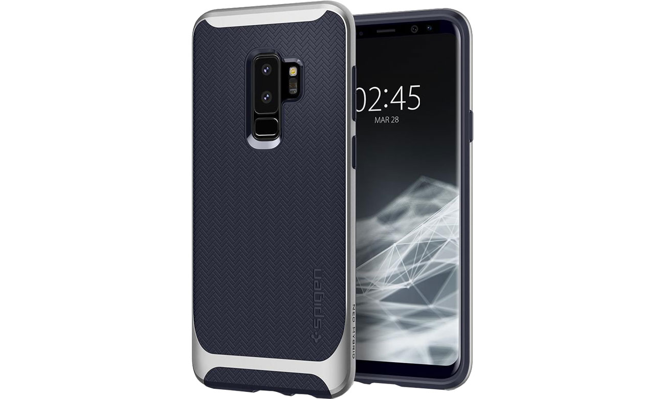 Spigen Neo Hybrid Galaxy S9+ Arctic Silver TPU i poliwęglan