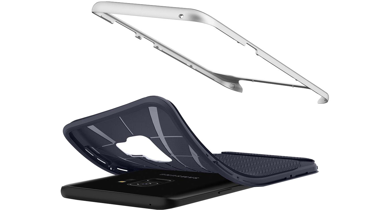 Spigen Neo Hybrid Galaxy S9 Arctic Silver TPU i poliwęglan