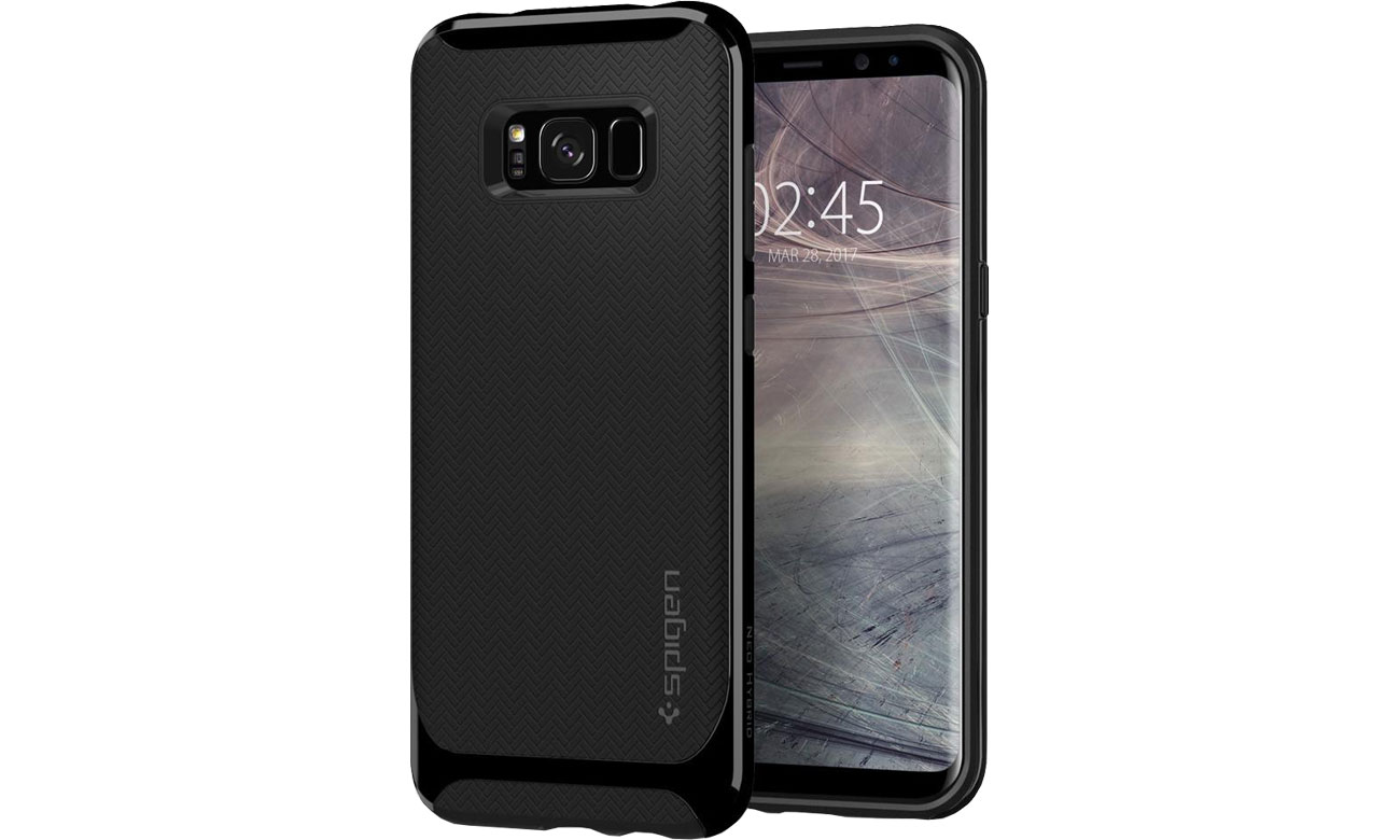 Spigen Neo Hybrid Galaxy S8+ Shiny Black Przód i tył