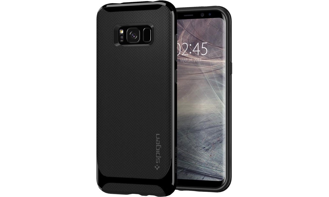 Spigen Neo Hybrid Galaxy S8 Shiny Black przód i tył