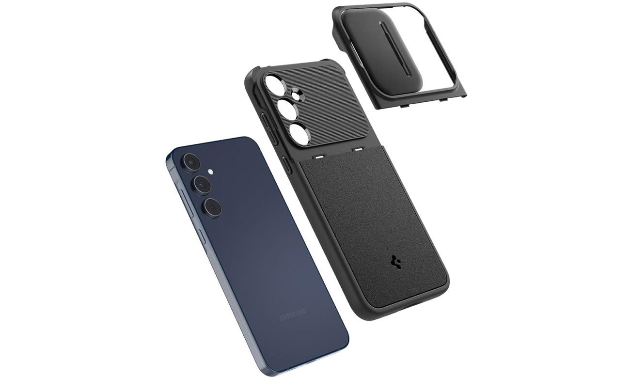 Spigen Optik Armor für Samsung Galaxy A55 5G Schwarz Aufbau