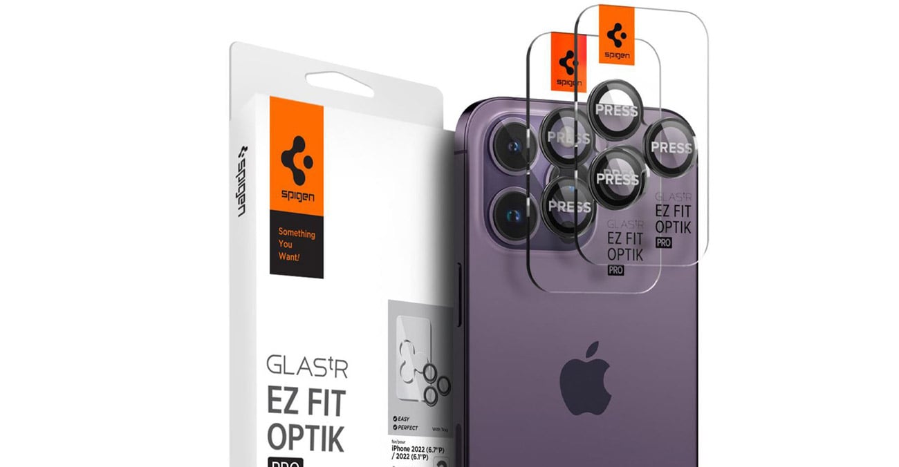 Optik.TR EZ-FIT Glas für iPhone 14 Pro / 14 Pro Max schwarz