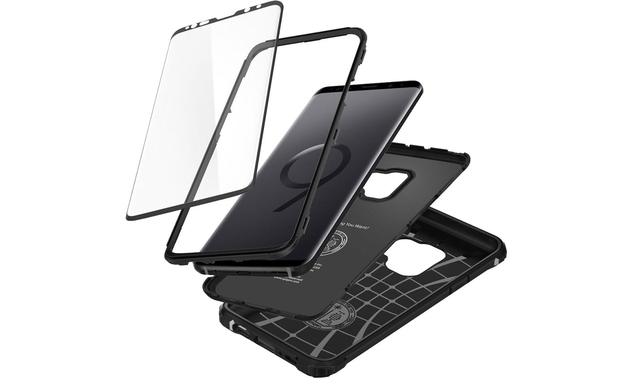 Spigen Pro Guard do Galaxy S9 Black 8809565305795