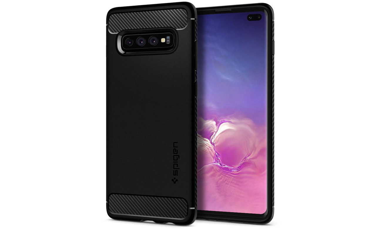 Etui Spigen Rugged Armor do Galaxy S10+ Matte Black